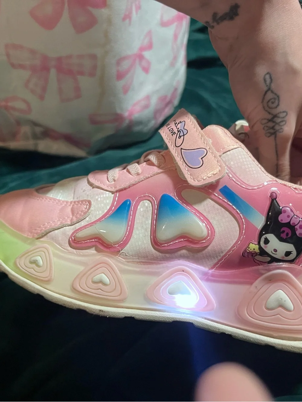 Kids Pink Character Light-Up Sneakers